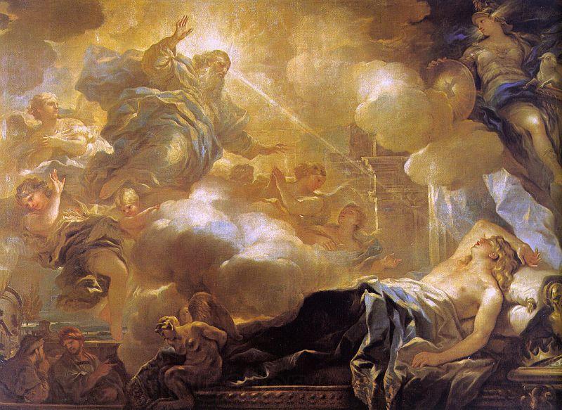  Luca  Giordano The Dream of Solomon Spain oil painting art